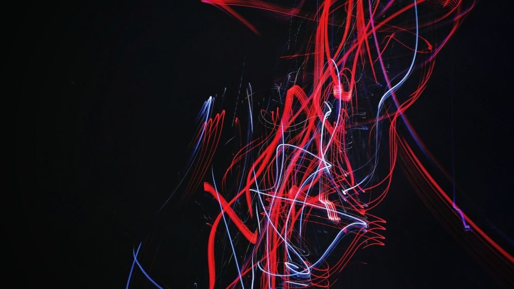 Red-Silver-Lights-Dark-Background
