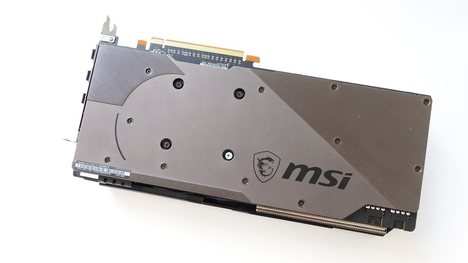 MSI Radeon RX 5700 XT Gaming X бэкплейт