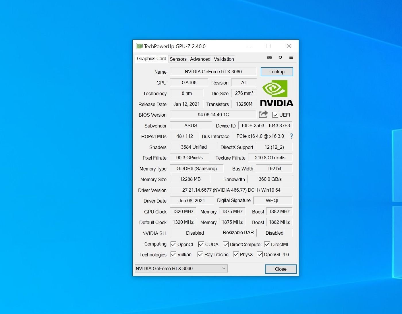 3060 gpu-z