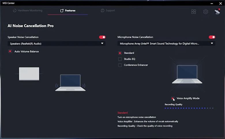 MSI AI Noise Cancellation Pro