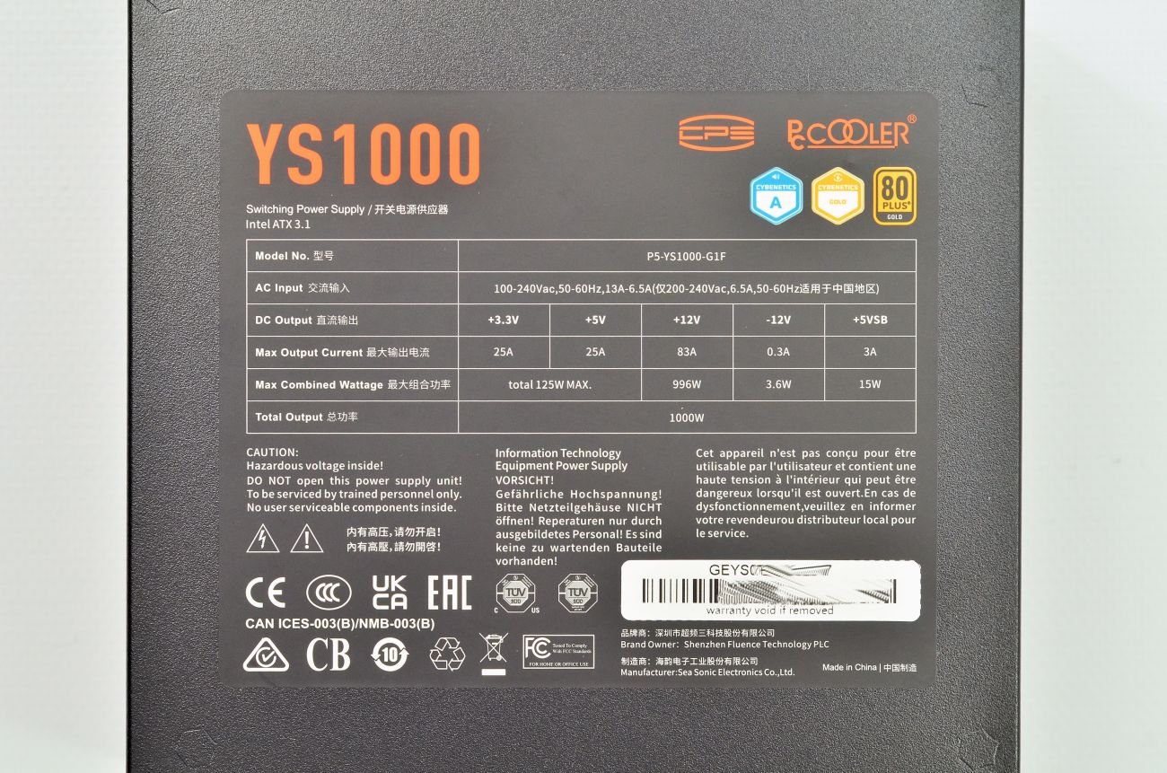 PCCooler YS1000 (1000 Вт)
