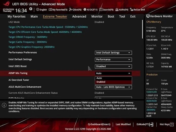 AEMP Mix Tuning